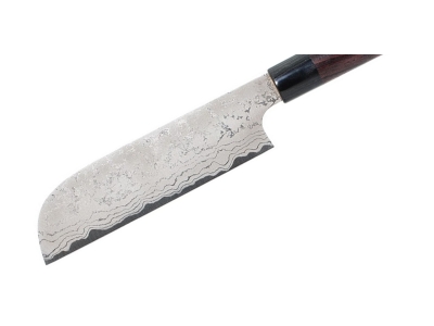 Shiro Kamo Shirogami Damast nóż Kamagata 180 mm