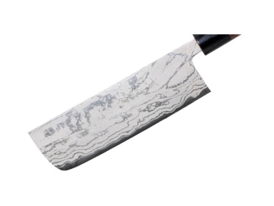 Shiro Kamo Shirogami Damast nóż Nakiri 165 mm