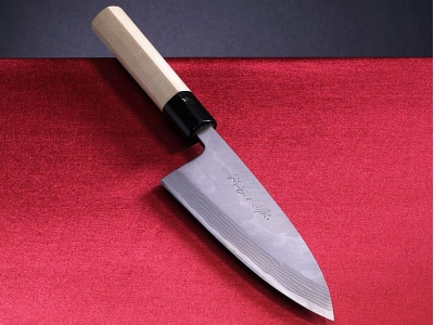 Tojiro Aogami Damascus nóż Deba 150 mm