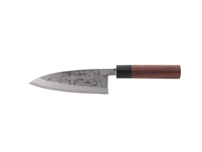 Hideo Kitaoka Shirogami Damascus nóż Deba 150 mm - dla leworęcznych