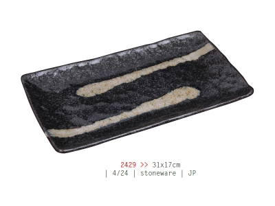 Talerz Oblong Black 31x17cm