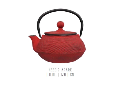 Dzbanek do herbaty Arare Red 0.6 l