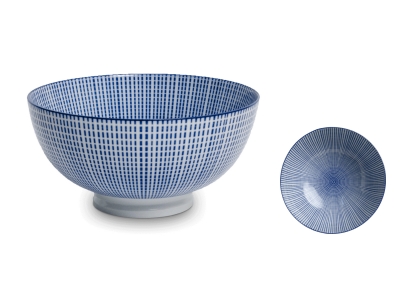 Miska Ramen Tokusa Blue China 17.5 x 9 cm