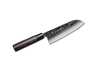 Zestaw noży Tojiro Shippu Black Damascus Santoku 165 Patty 130