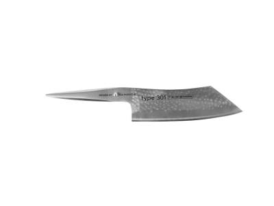 Chroma typ 301 Hammered nóż Hakata Santoku 190 mm